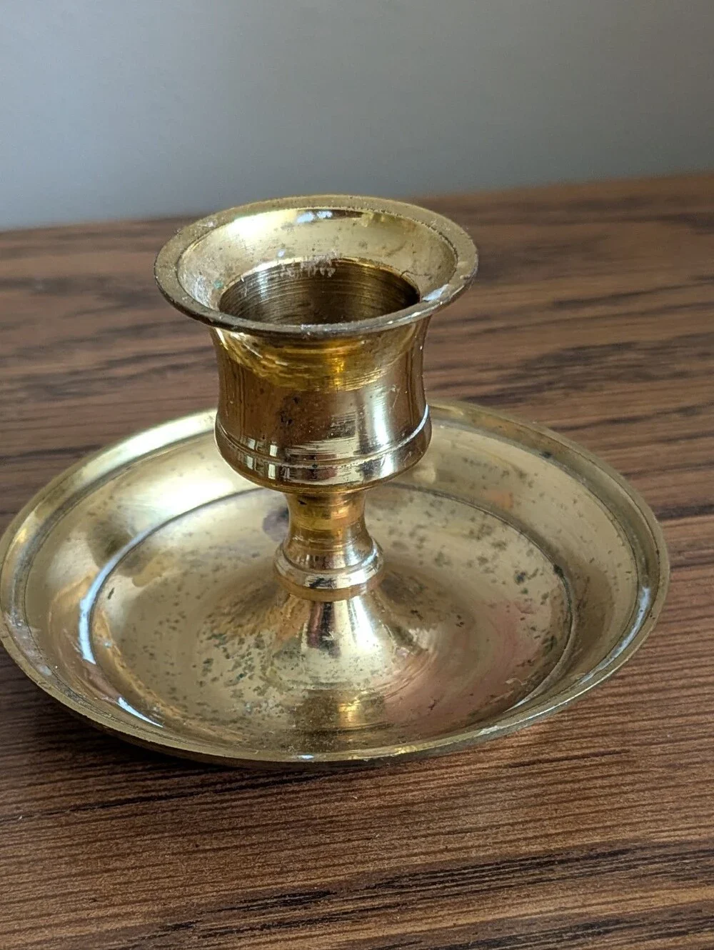 Vintage Solid Brass Candle Holder